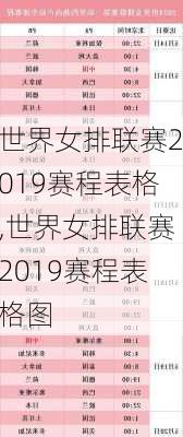 世界女排联赛2019赛程表格,世界女排联赛2019赛程表格图