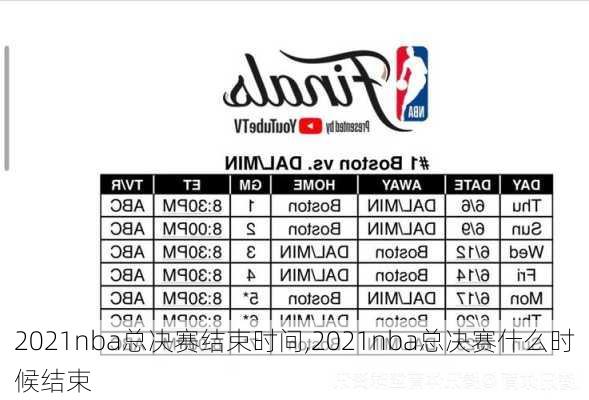 2021nba总决赛结束时间,2021nba总决赛什么时候结束