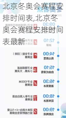 北京冬奥会赛程安排时间表,北京冬奥会赛程安排时间表最新