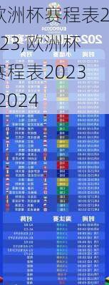 欧洲杯赛程表2023,欧洲杯赛程表2023-2024