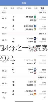 欧冠4分之一决赛赛程2022,