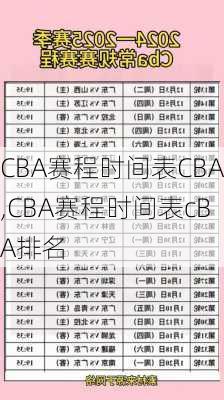 CBA赛程时间表CBA,CBA赛程时间表cBA排名