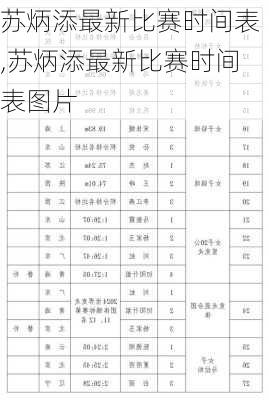 苏炳添最新比赛时间表,苏炳添最新比赛时间表图片