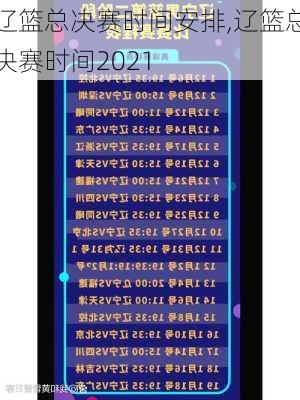 辽篮总决赛时间安排,辽篮总决赛时间2021