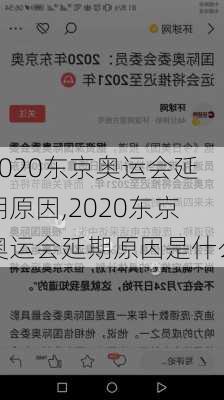 2020东京奥运会延期原因,2020东京奥运会延期原因是什么