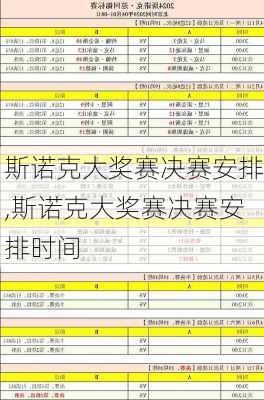 斯诺克大奖赛决赛安排,斯诺克大奖赛决赛安排时间