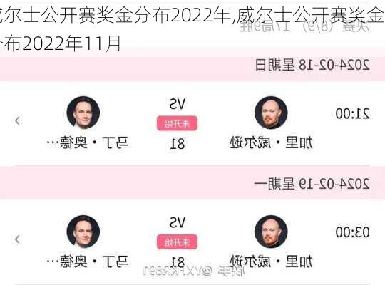 威尔士公开赛奖金分布2022年,威尔士公开赛奖金分布2022年11月