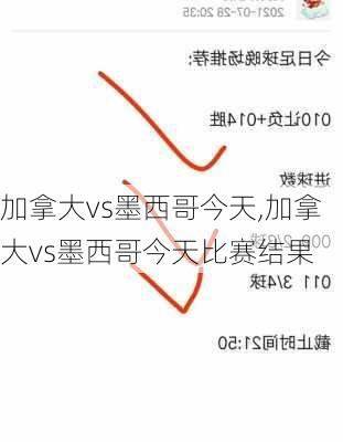 加拿大vs墨西哥今天,加拿大vs墨西哥今天比赛结果