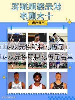 nba状元榜眼探花历届,nba状元榜眼探花历届名单