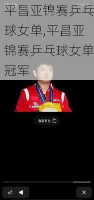 平昌亚锦赛乒乓球女单,平昌亚锦赛乒乓球女单冠军