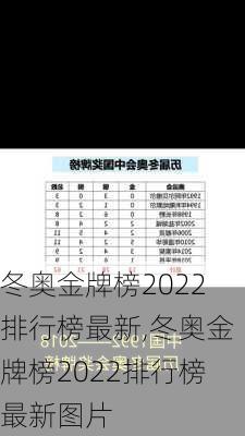 冬奥金牌榜2022排行榜最新,冬奥金牌榜2022排行榜最新图片